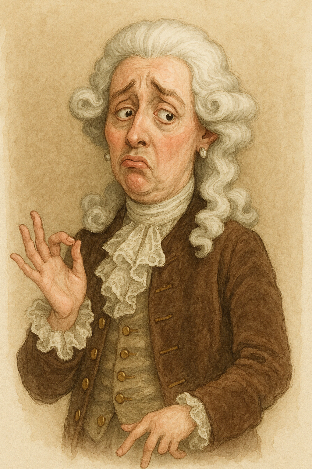 Típico cavalheiro inglês com expressão pomposa