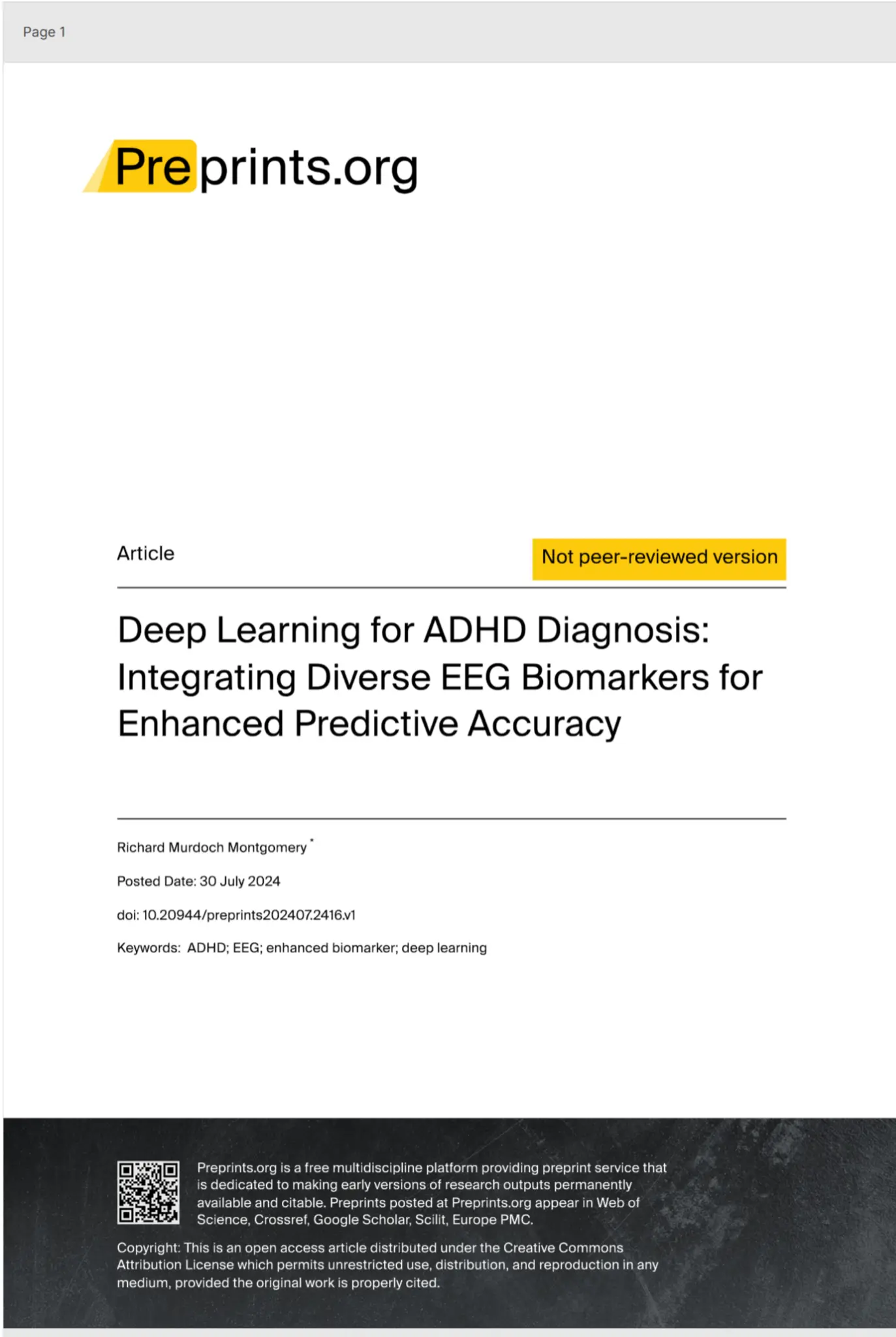 Aprendizado Profundo para Diagnóstico de TDAH